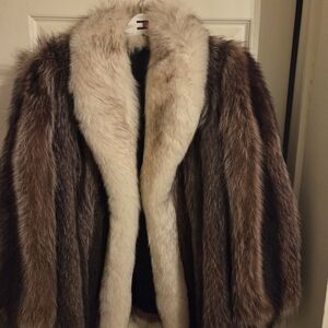 Like New! Luxurious Raccoon & Fox Fur Coat